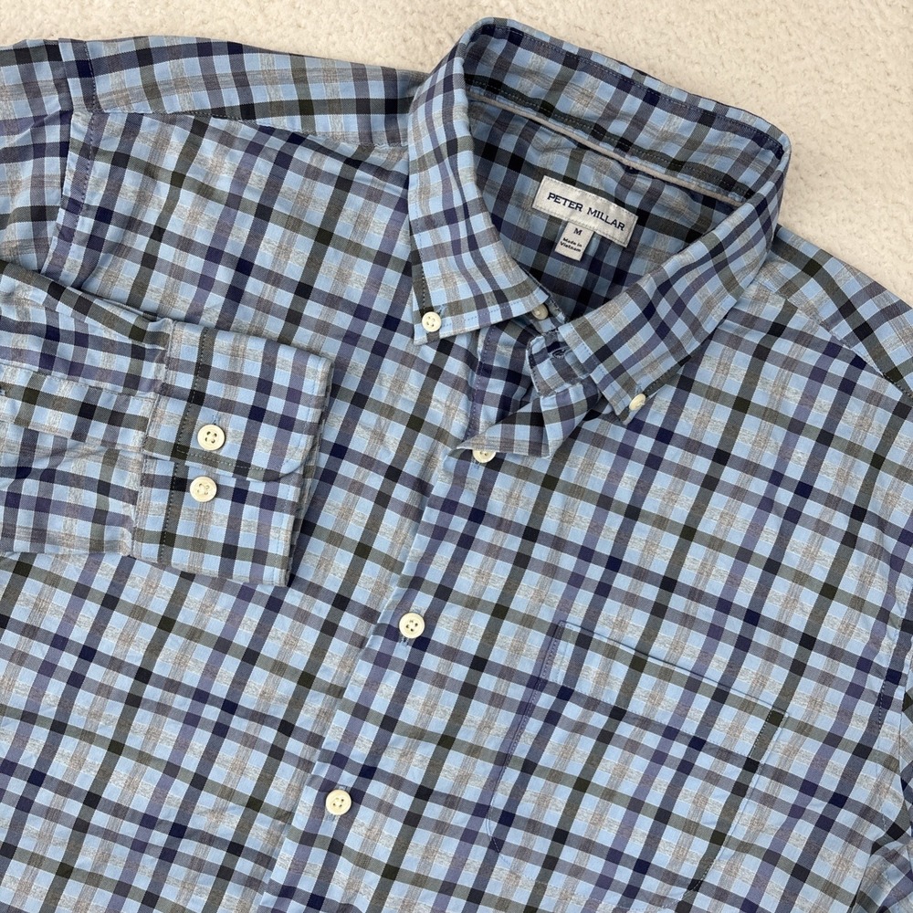 PETER MILLAR Mens Performance LS Button Down Shir… - image 1